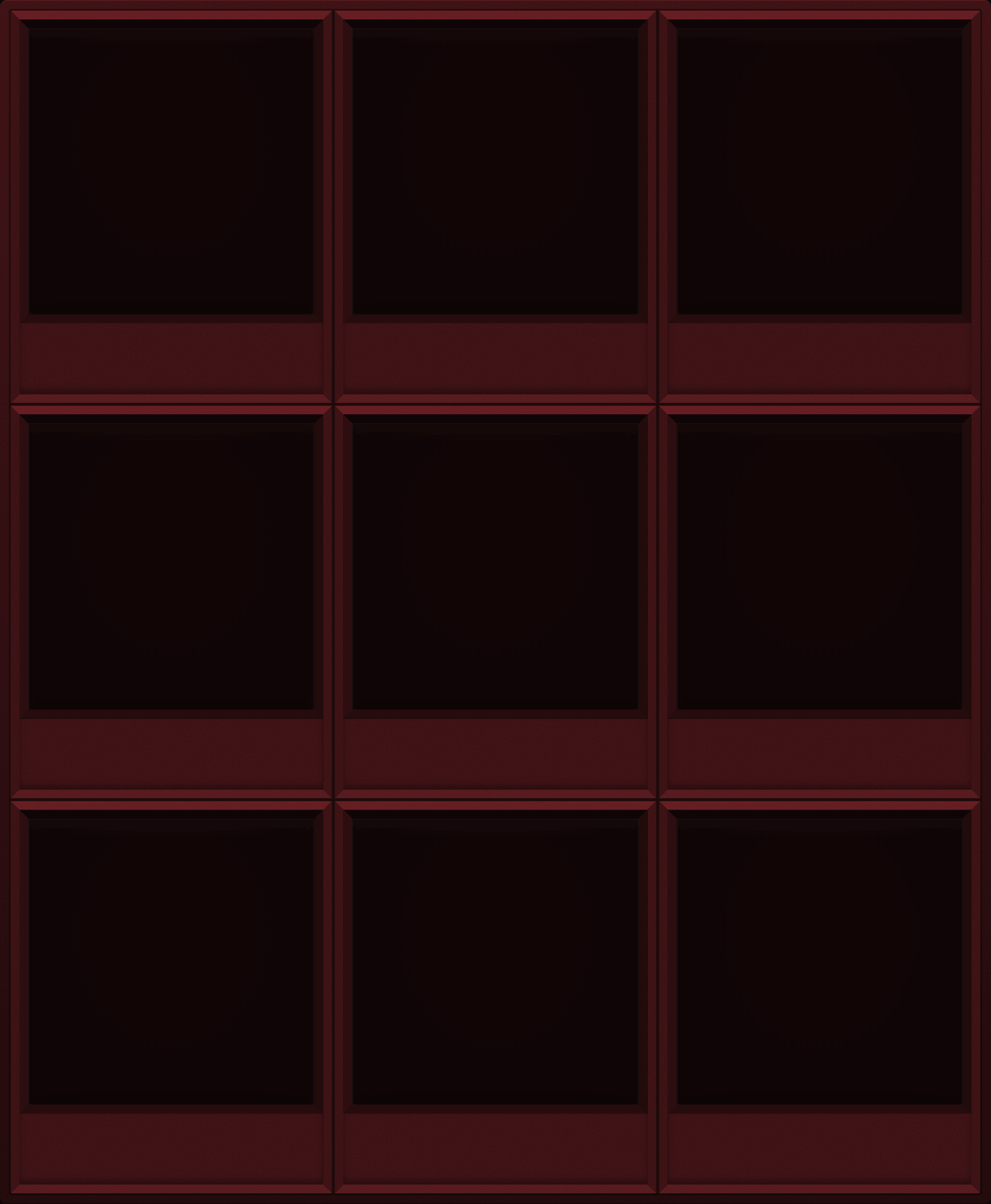 Crimson Oxblood Display Case (3x3)